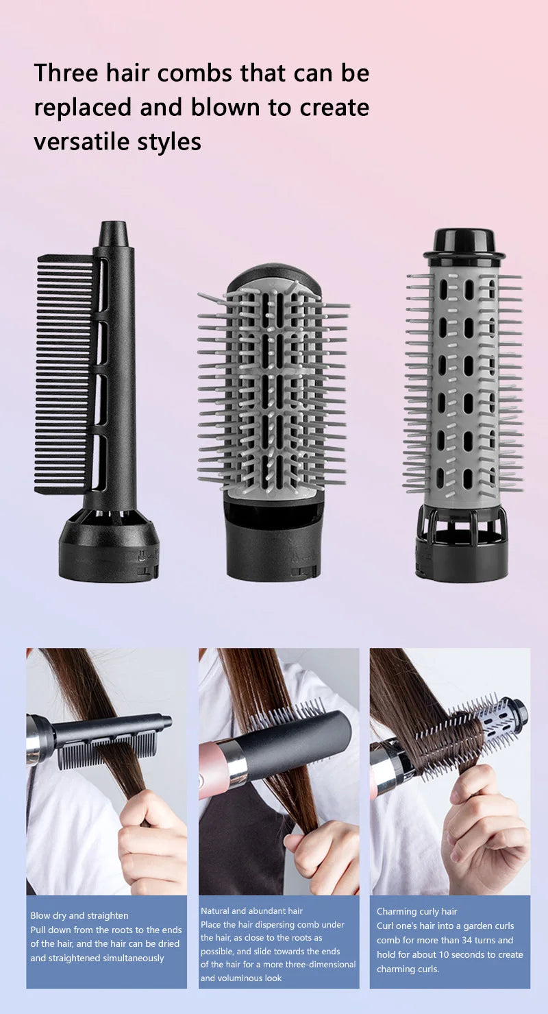 Hair Dryer Portable Comb lonic Hair Straightening Brush