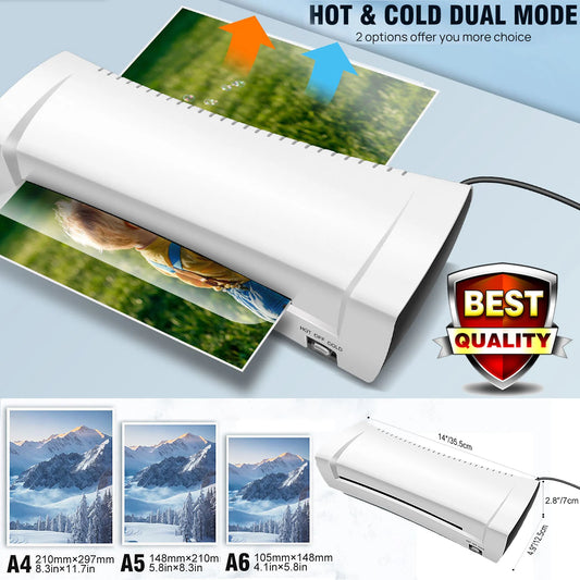 SL200 Desktop Laminator Machine Set A4 Size Hot and Cold Laminator