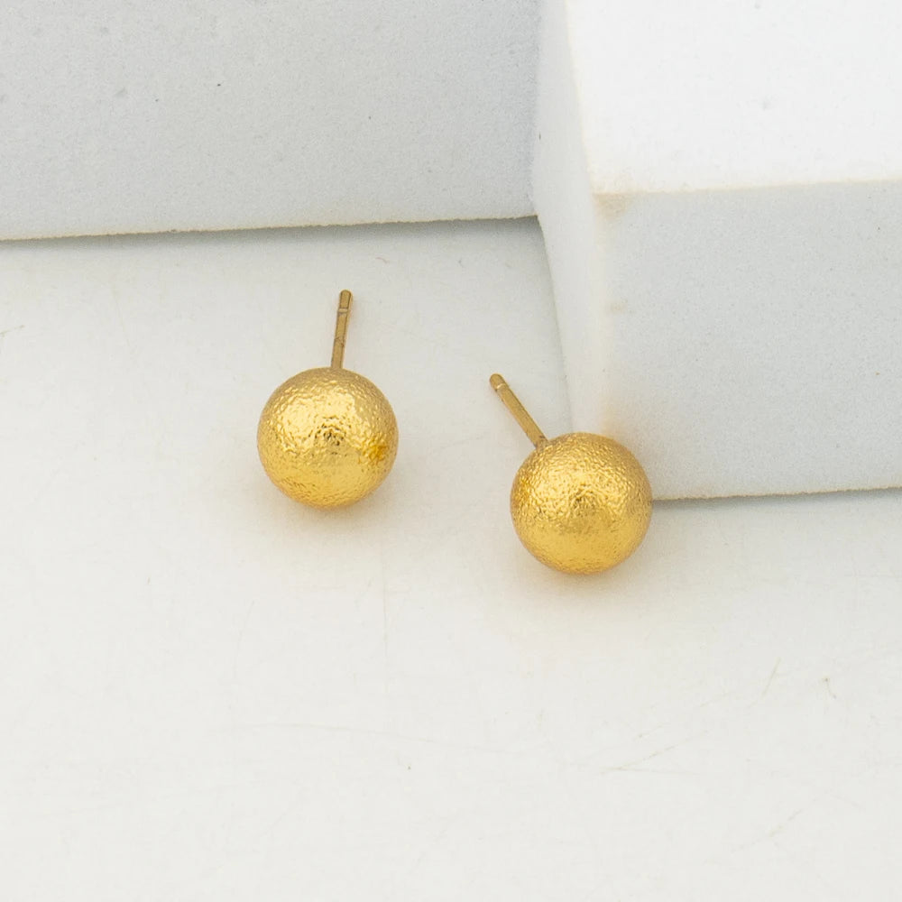 African Fashion Sets Luxury Dubai Jewelry Round Bead Stud Earrings Pendant Necklace