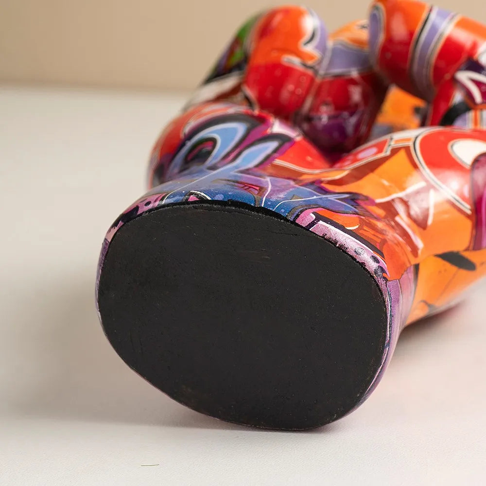 Graffiti Middle Finger Figurines Pop Street Art Statue Desktop Living Room Home Decoration Accessories Mantel Bookshelf Interior