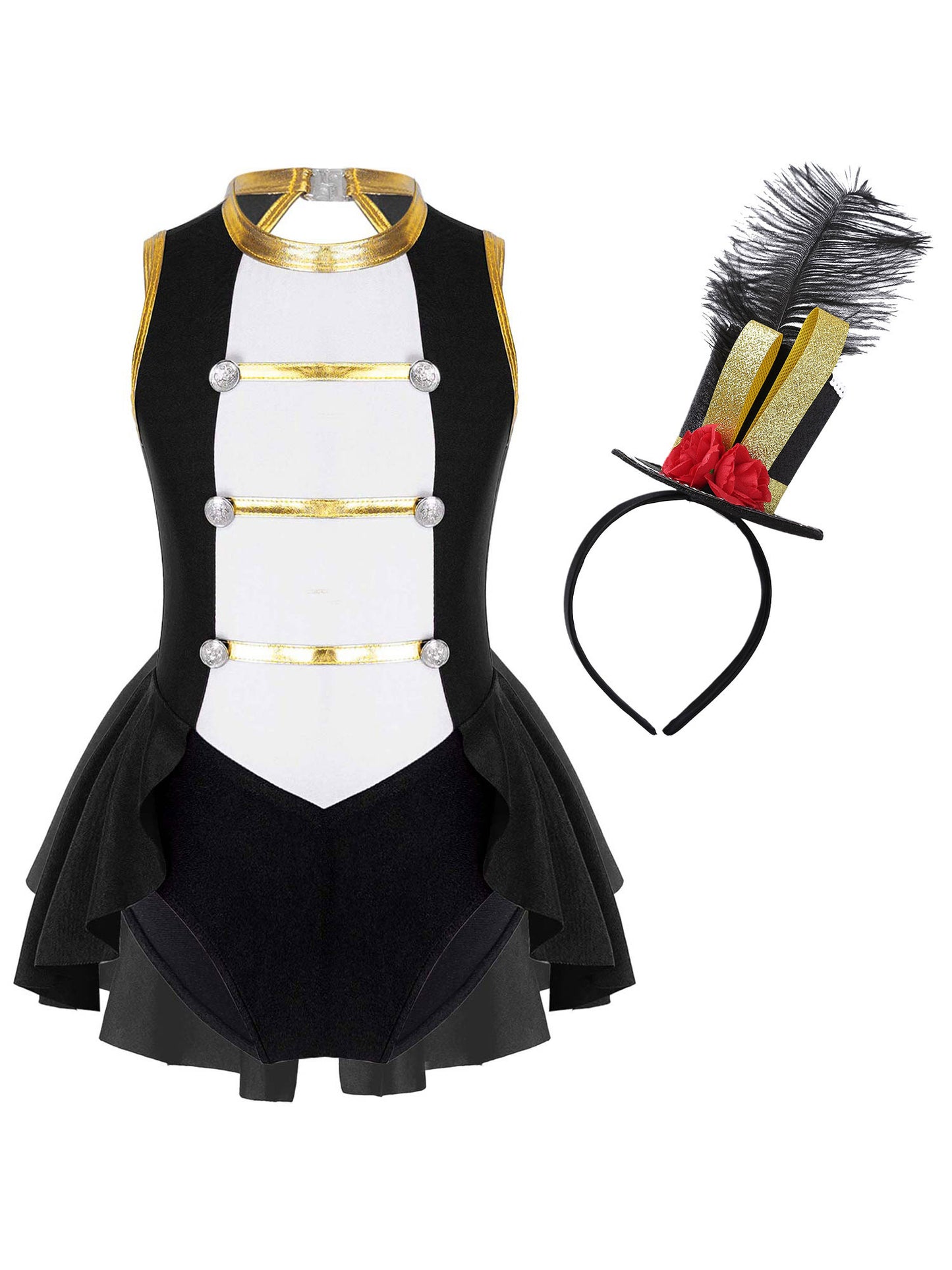 Girls Ringmaster Circus Costume Festival Performance