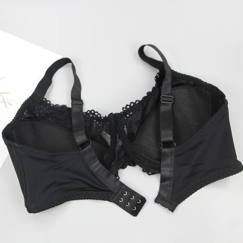 Large Size Underwear With Lace Gather Steel Ring