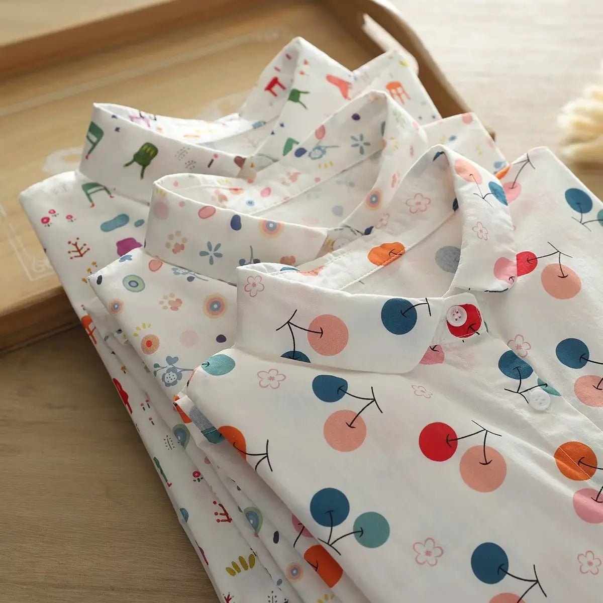 Printed Shirts Cotton Casual Blouses and Tops