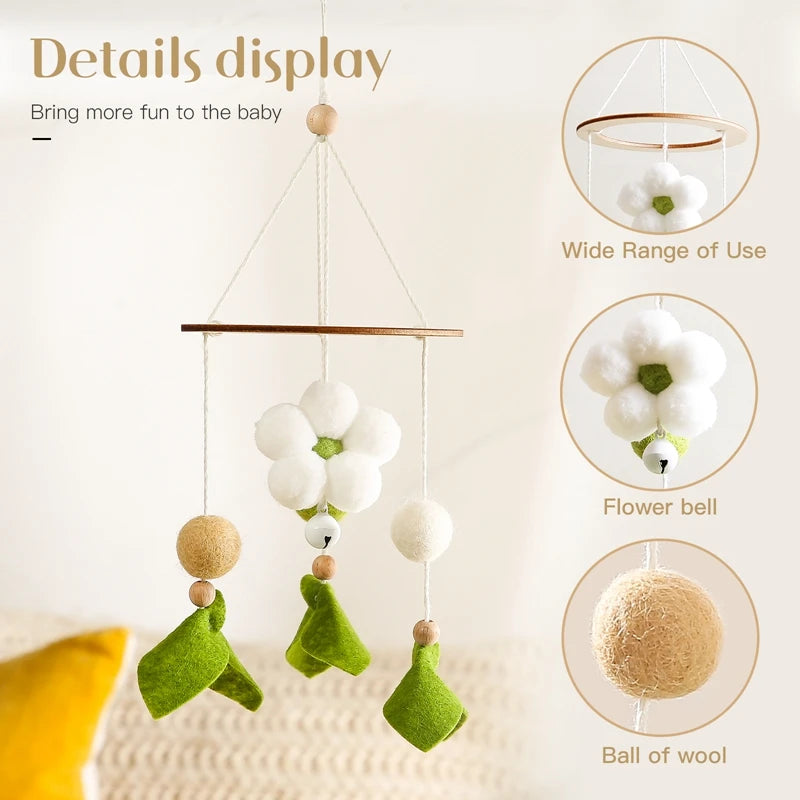 Baby Rattle Toys 0-12Months Newborn Wooden Crib mobile