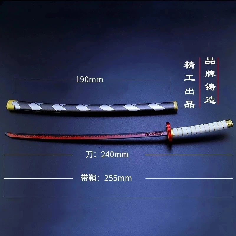 Demon Slayer Sword Real Katana Swords Demon Slayer Cosplay Metal