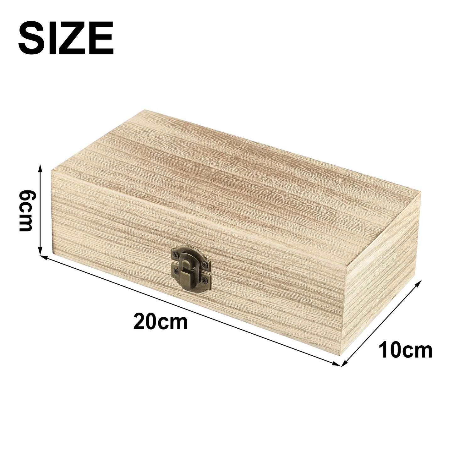 20*10*6 Cm Rectangular Durable Wooden Storage Box