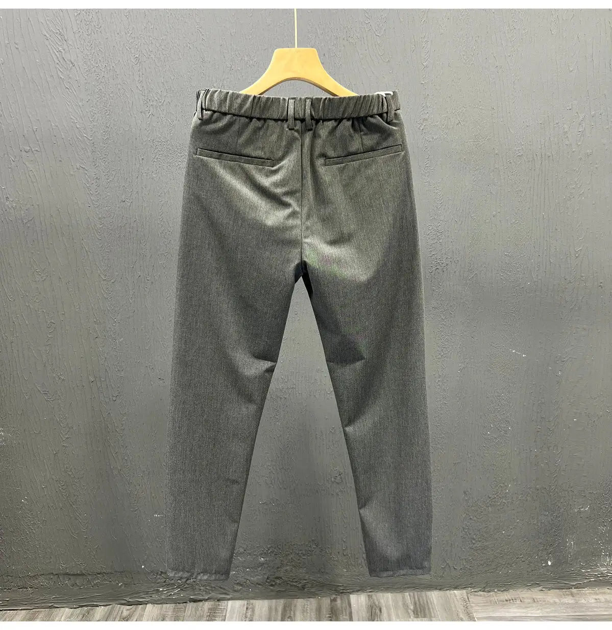 Business Casual All Match Suit Pants Formal Strecth Solid Straight Slim Trousers