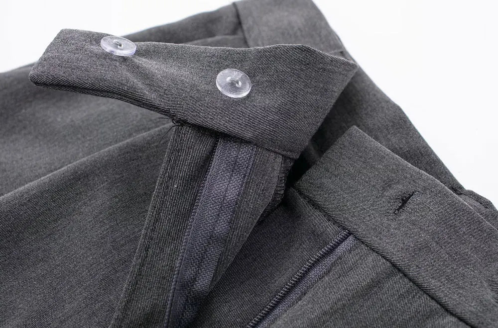 Vintage High Waist Zipper Fly Female Trousers