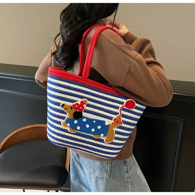 Cartoon Small Basket Bag for Girls Children Outdoor Picnic Single oulder