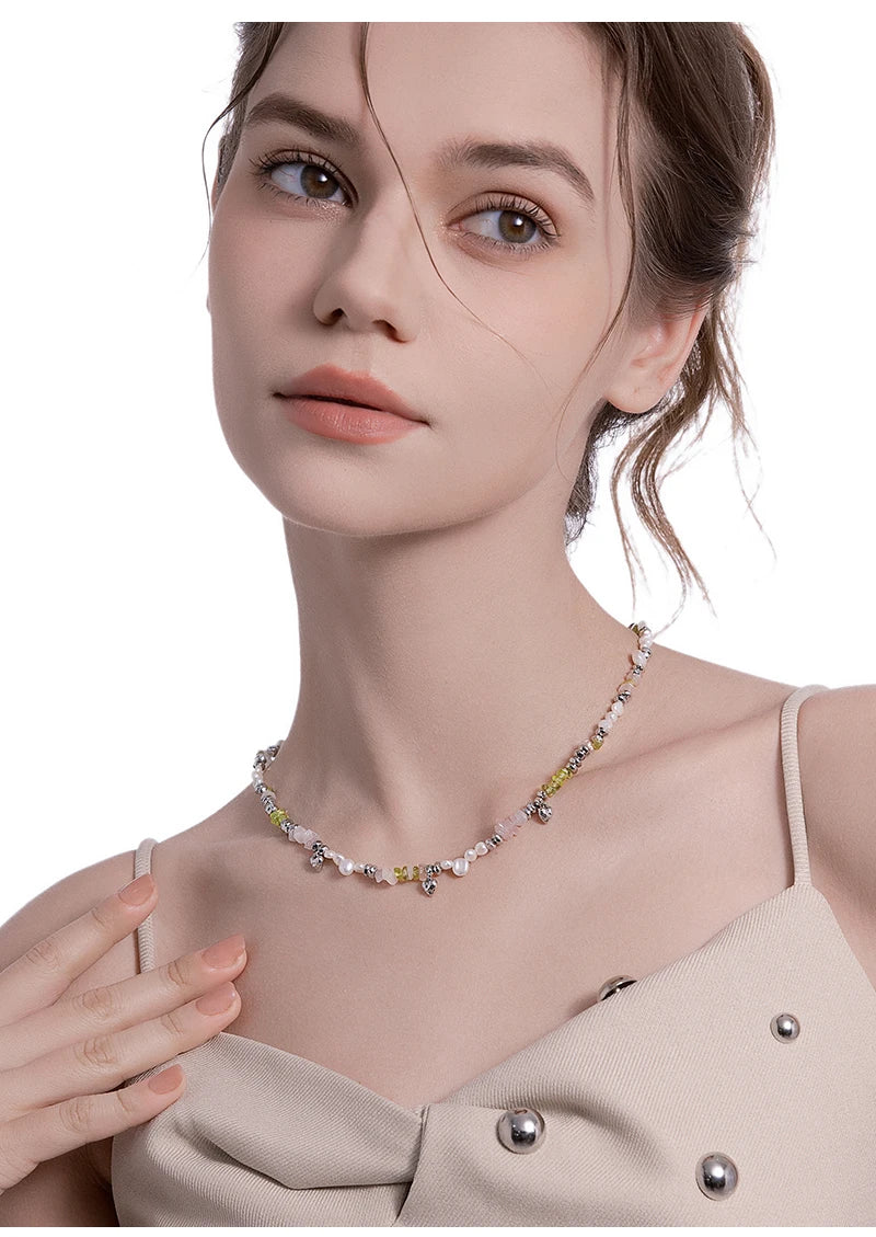 MASW Original Design Elegant Temperament Irregular Beaded Necklace