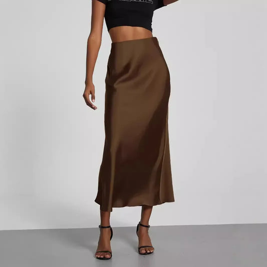 Elegant Fashionable European Style Midi Skirt