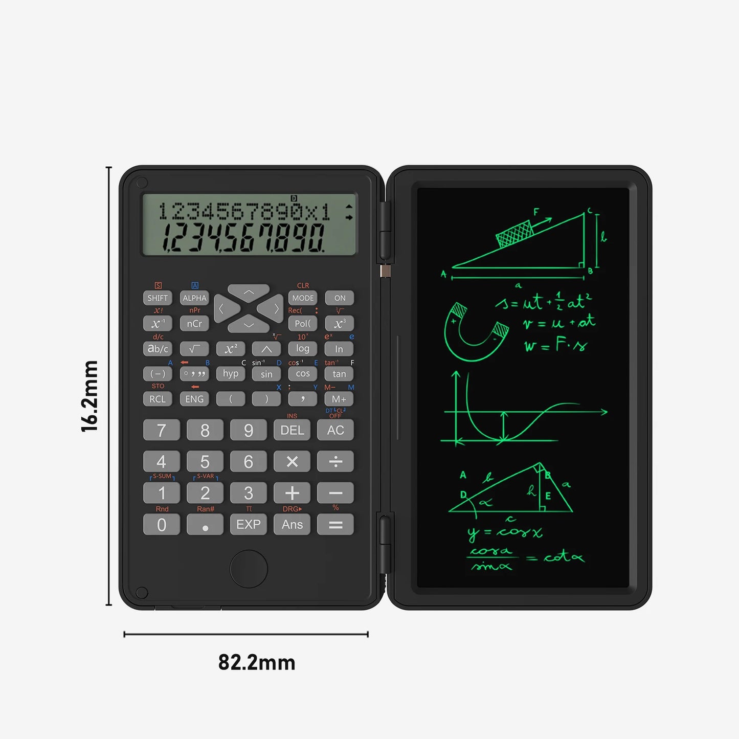 Scientific Calculator with Erasable Writing Board 2 Line LCD