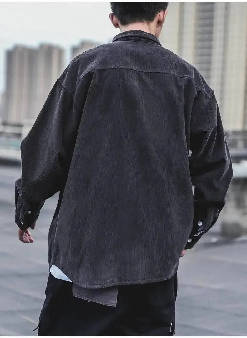 Corduroy Shirt Men's Work Clothes Spring Autumn Long-sleeved Jacket