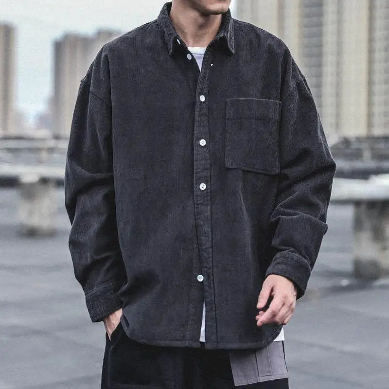 Corduroy Shirt Men's Work Clothes Spring Autumn Long-sleeved Jacket