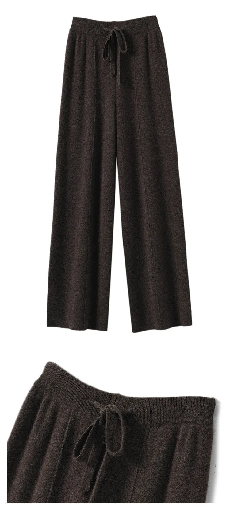 Basic Soft Warm Cashmere Knit Trousers