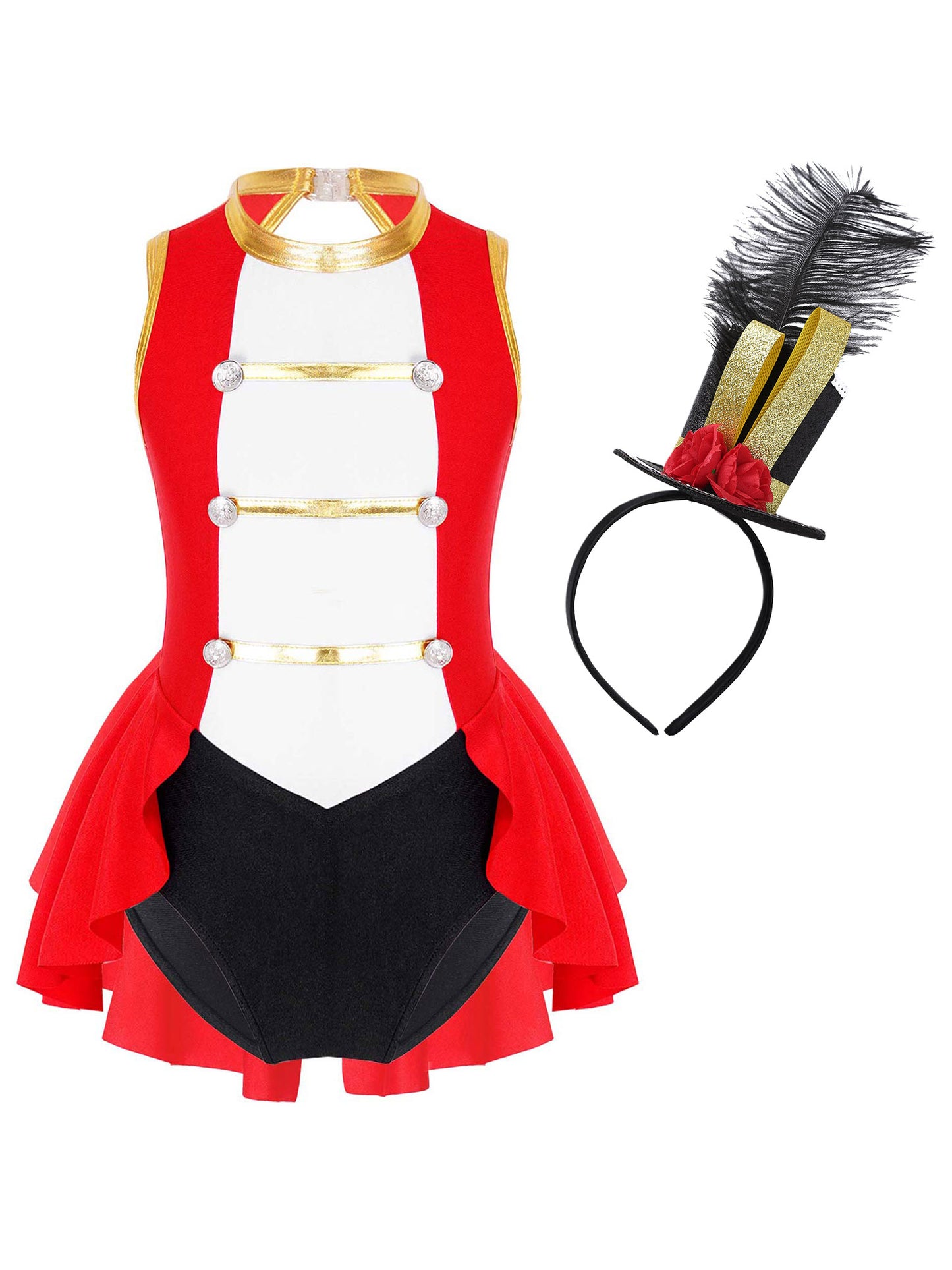 Girls Ringmaster Circus Costume Festival Performance