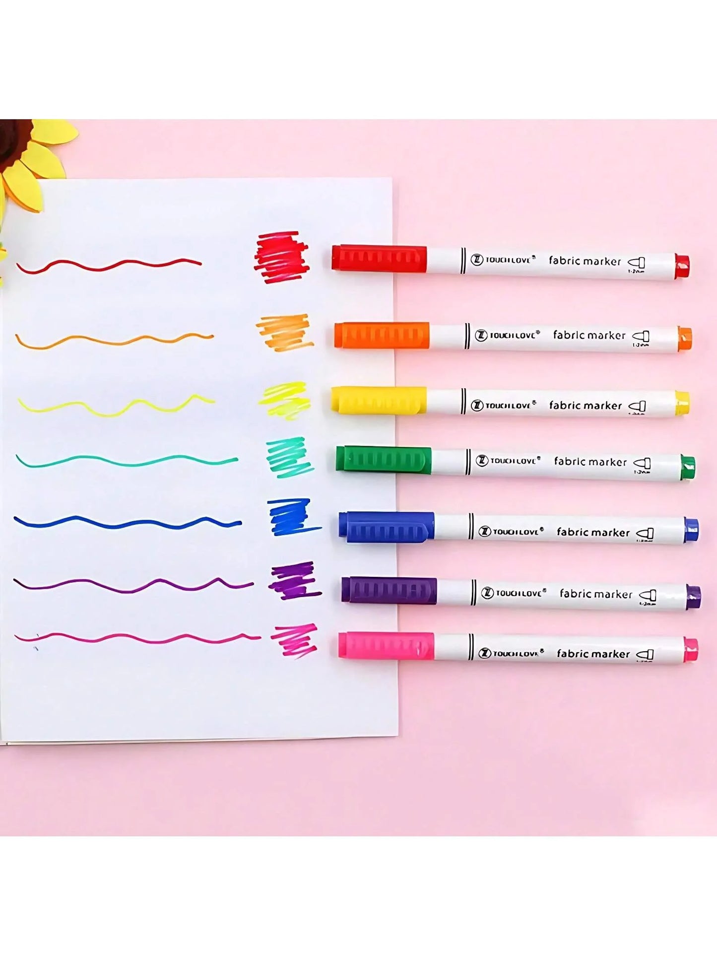 8pcs Waterproof Color Fabric Textile Marker Pen For T Shirt Shoes Clothes
