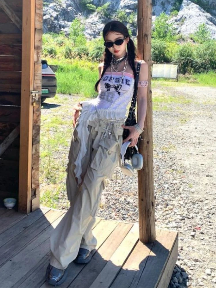 Vest Fashion Irregular Summer Camis Y2k Tops