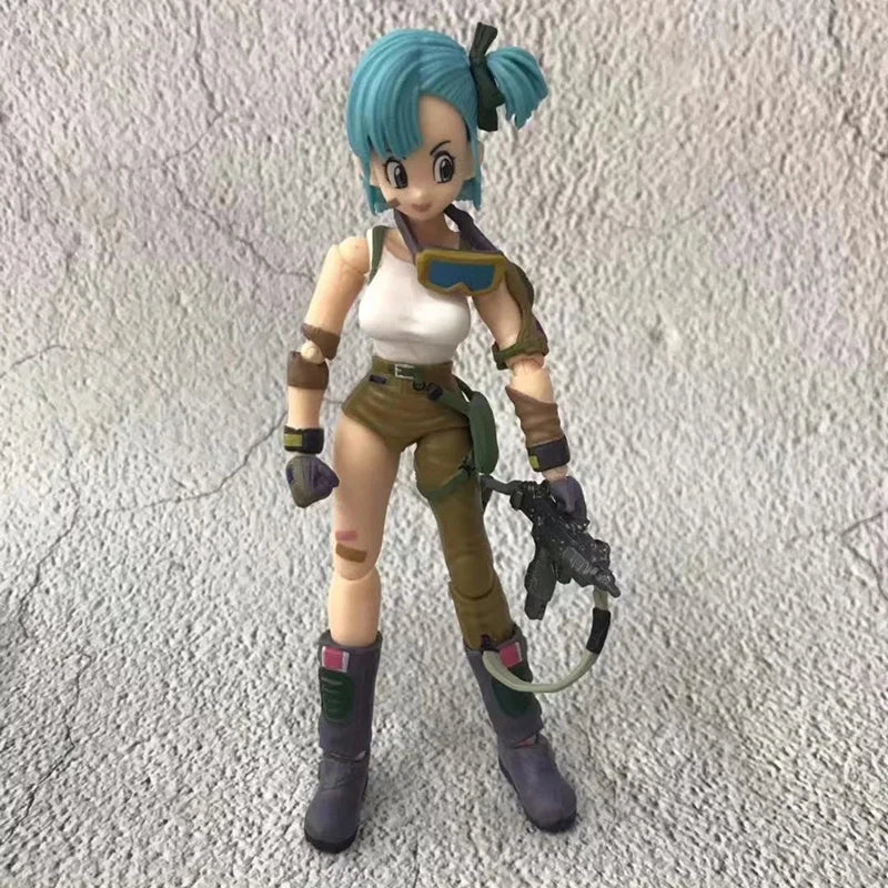 13.5cm Anime Dragon Ball Figures Bulma Goku Action Figure
