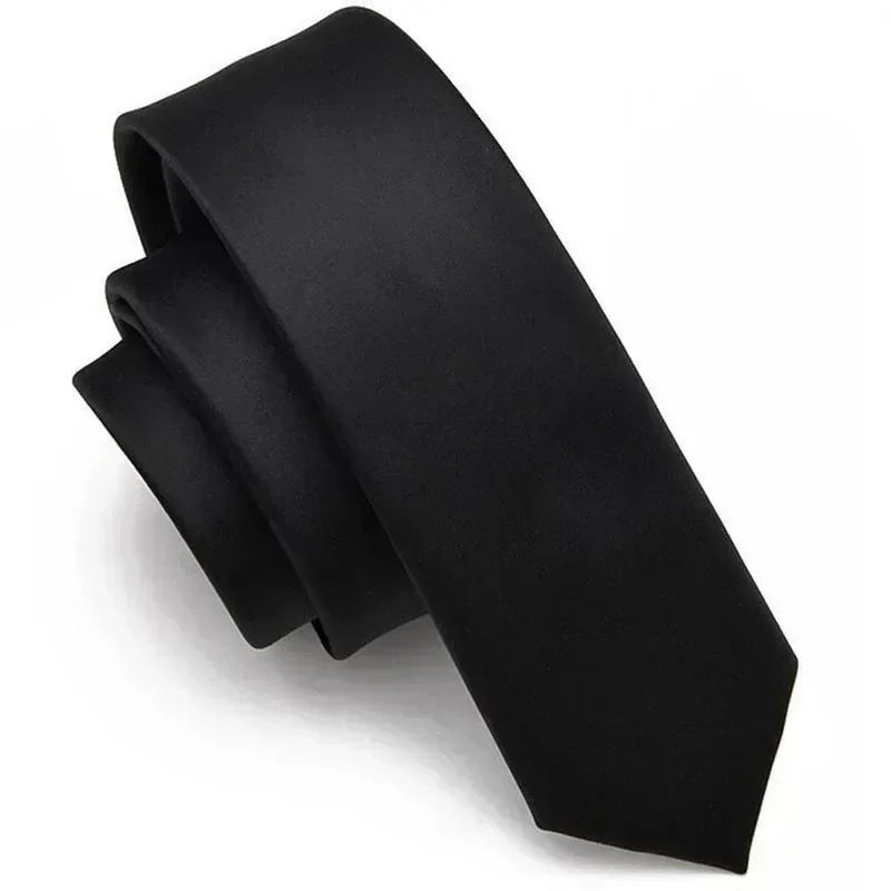 Black Color Fashion Simple Clip on Tie