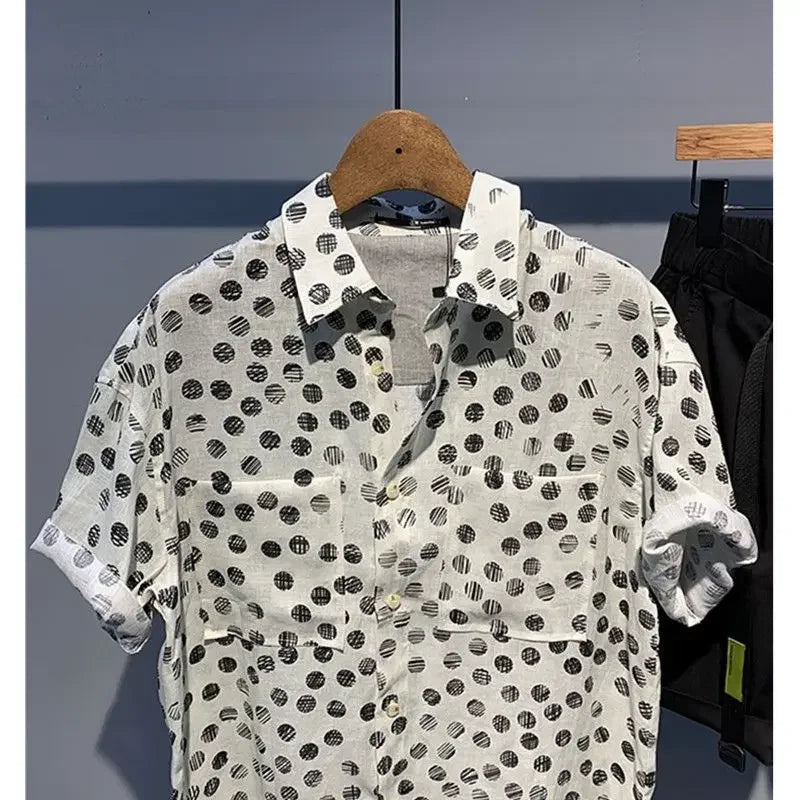Men's Clothing Modest Summer Shirt Short Sleeve Loose Fit Casual