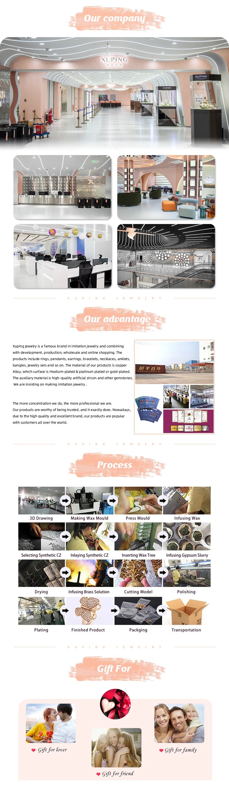 Xuping Jewelry Fashion Platinum Plated Rings Earrings for Women