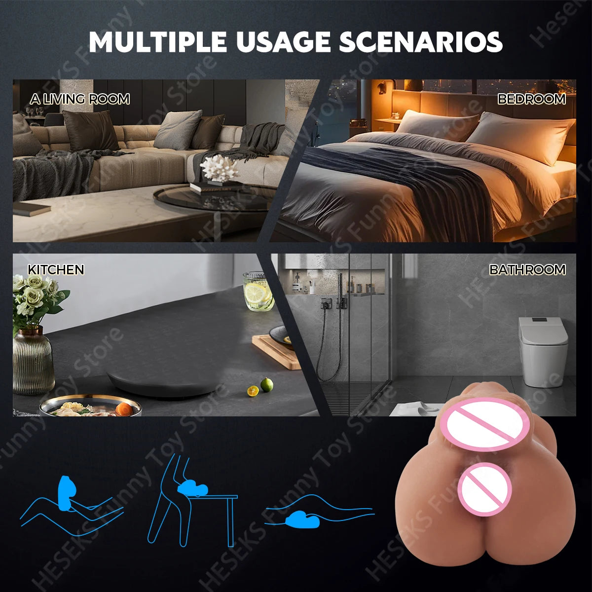 HESEKS Penetration Realistic Anal Male Masturbator