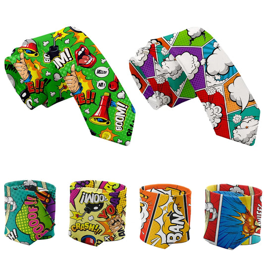 Cartoon printed tie men's casual fashion