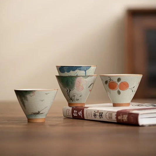 Durable Hand-painted Ceramic Hat And Cup