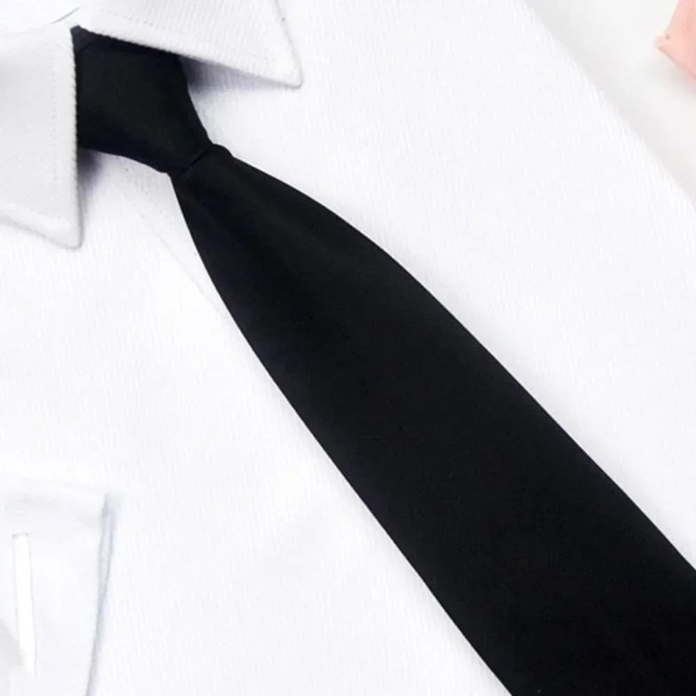 Black Color Fashion Simple Clip on Tie