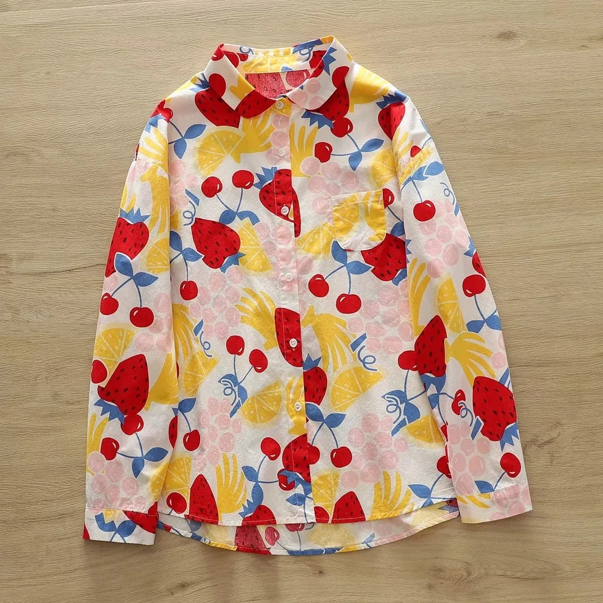 Printed Shirts Cotton Casual Blouses and Tops