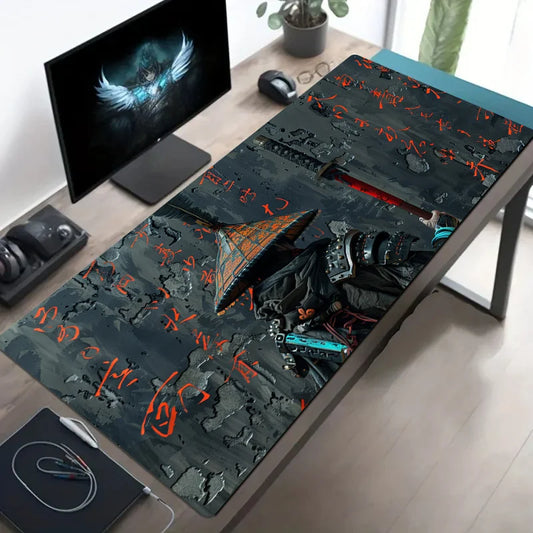 Samurai Warrior Themed Large Extended Gaming Mouse Pad 900x400MM
