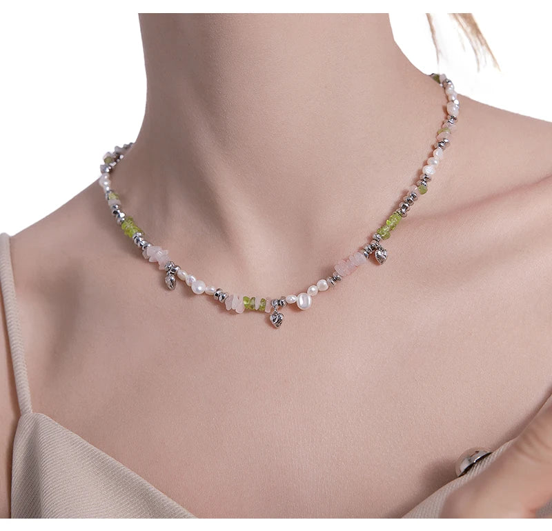 MASW Original Design Elegant Temperament Irregular Beaded Necklace