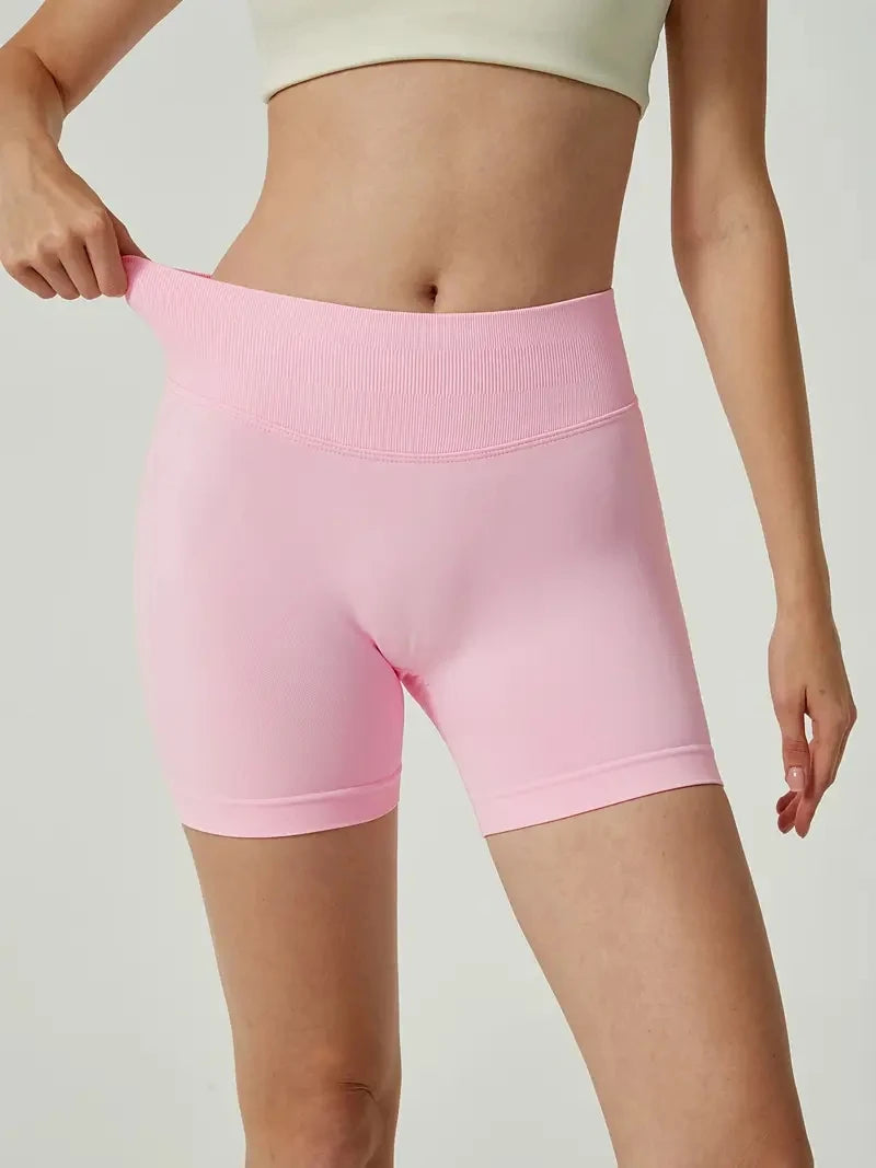 Women's High-Waisted Seamless Fitness Shorts