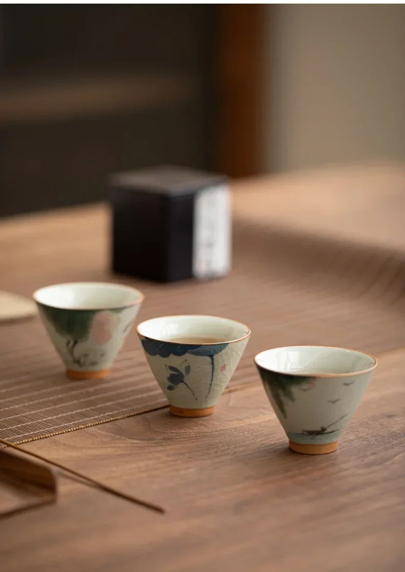 Durable Hand-painted Ceramic Hat And Cup