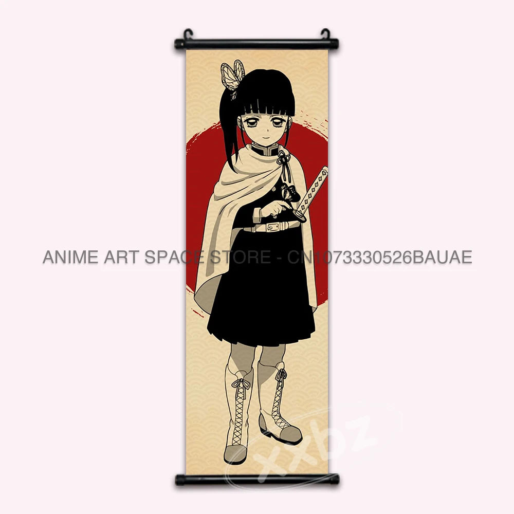 Demon Slayer Hanging Painting Modern Wall Artwork Scroll Picture Canvas