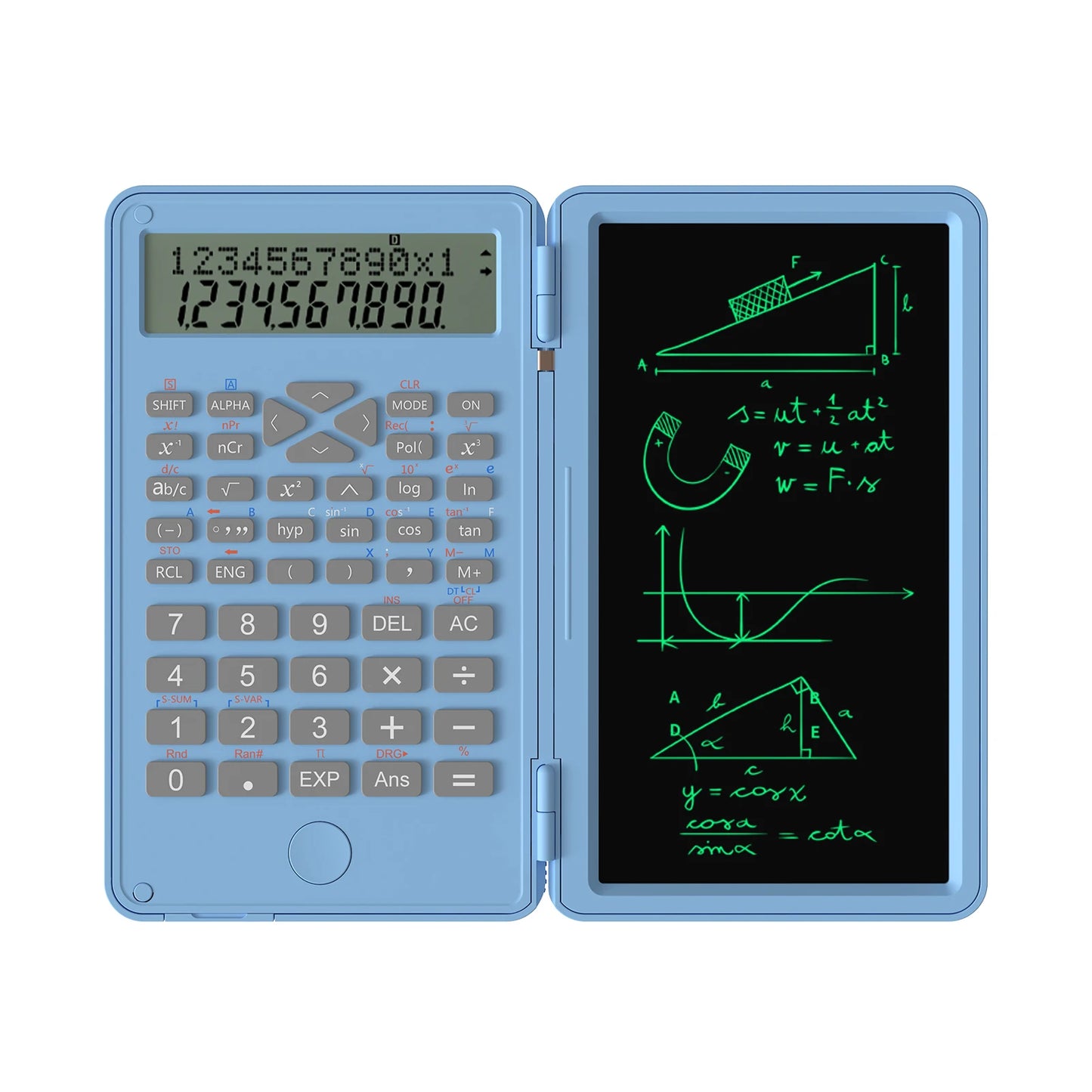 Scientific Calculator with Erasable Writing Board 2 Line LCD