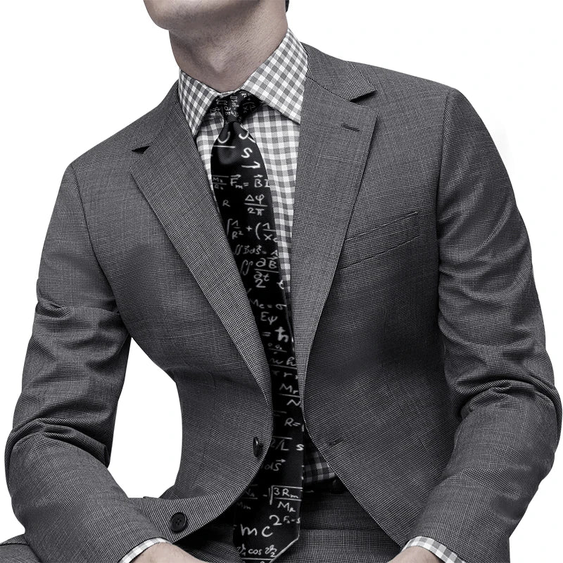 Fun Mathematical Formula Men's Tie 3D Printing 8CM Fashion
