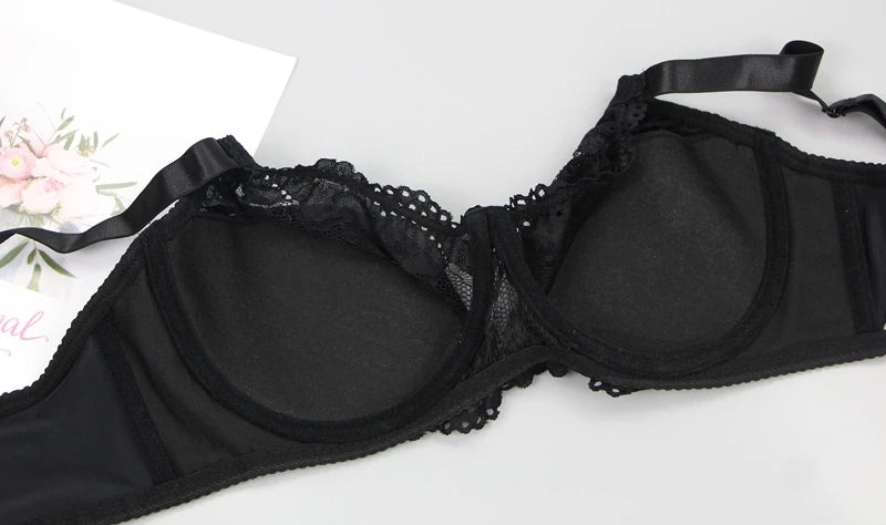 Large Size Underwear With Lace Gather Steel Ring