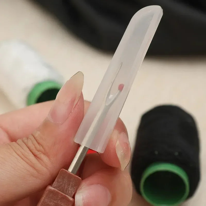 Sewing Needle Set with Needle Piercer Top Needle Big Eyed Stainless Steel Sewing Needles Household DIY Apparel Sewing Supplies