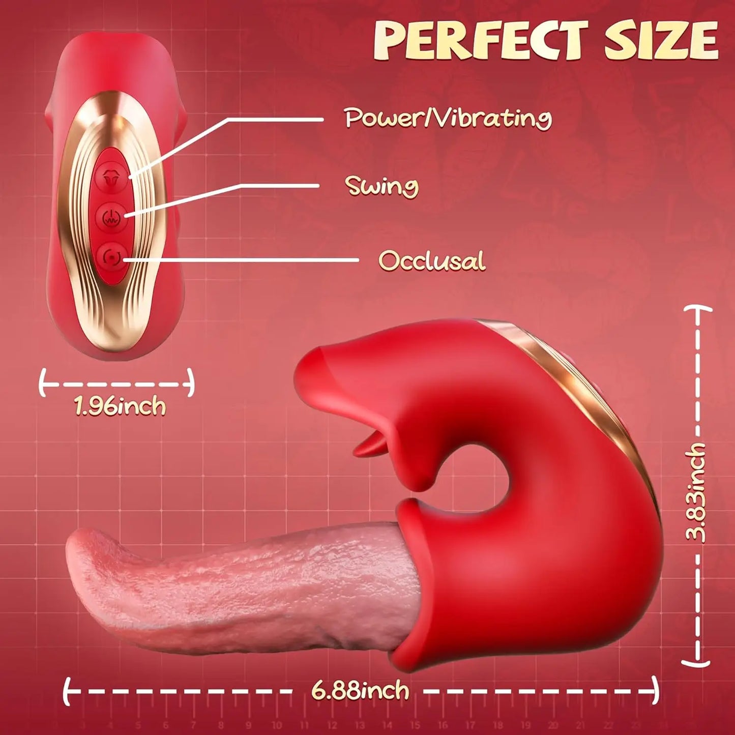 3 in 1 Tongue Thrusting Vibrator Sex Toys