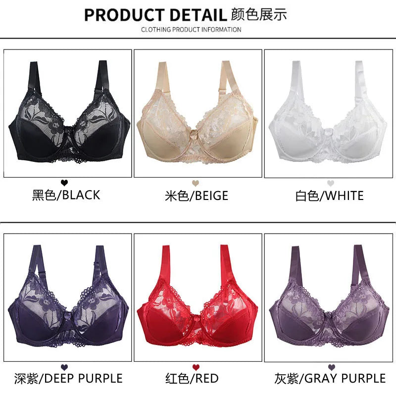 Large Size Underwear With Lace Gather Steel Ring