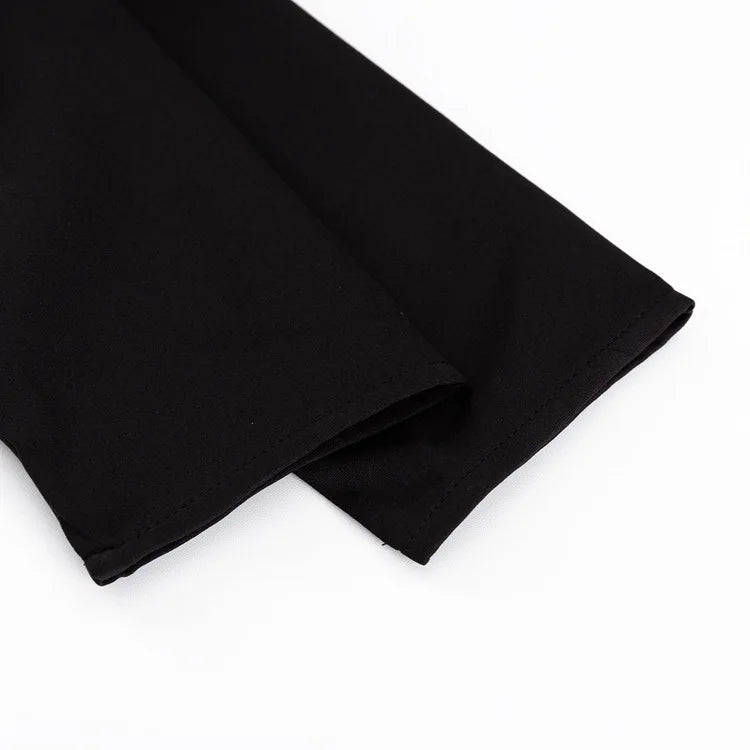 Autumn Long Sleeve Pullover Black and White