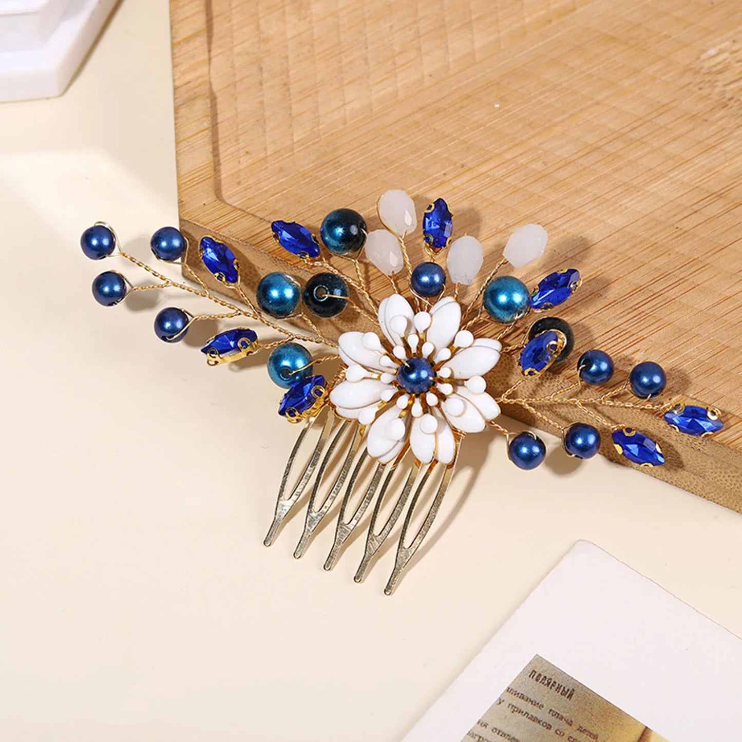 Wedding Hair Accessories Flower Hair Clips Hairpin Crystal Bride Headdress