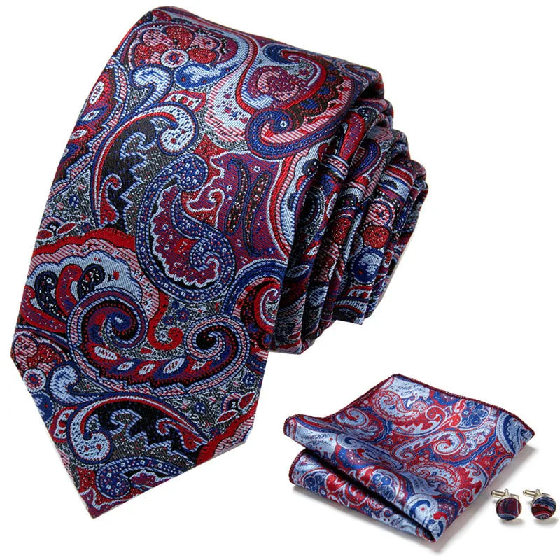 Pre-tied Necktie For Men Women Paisley Style