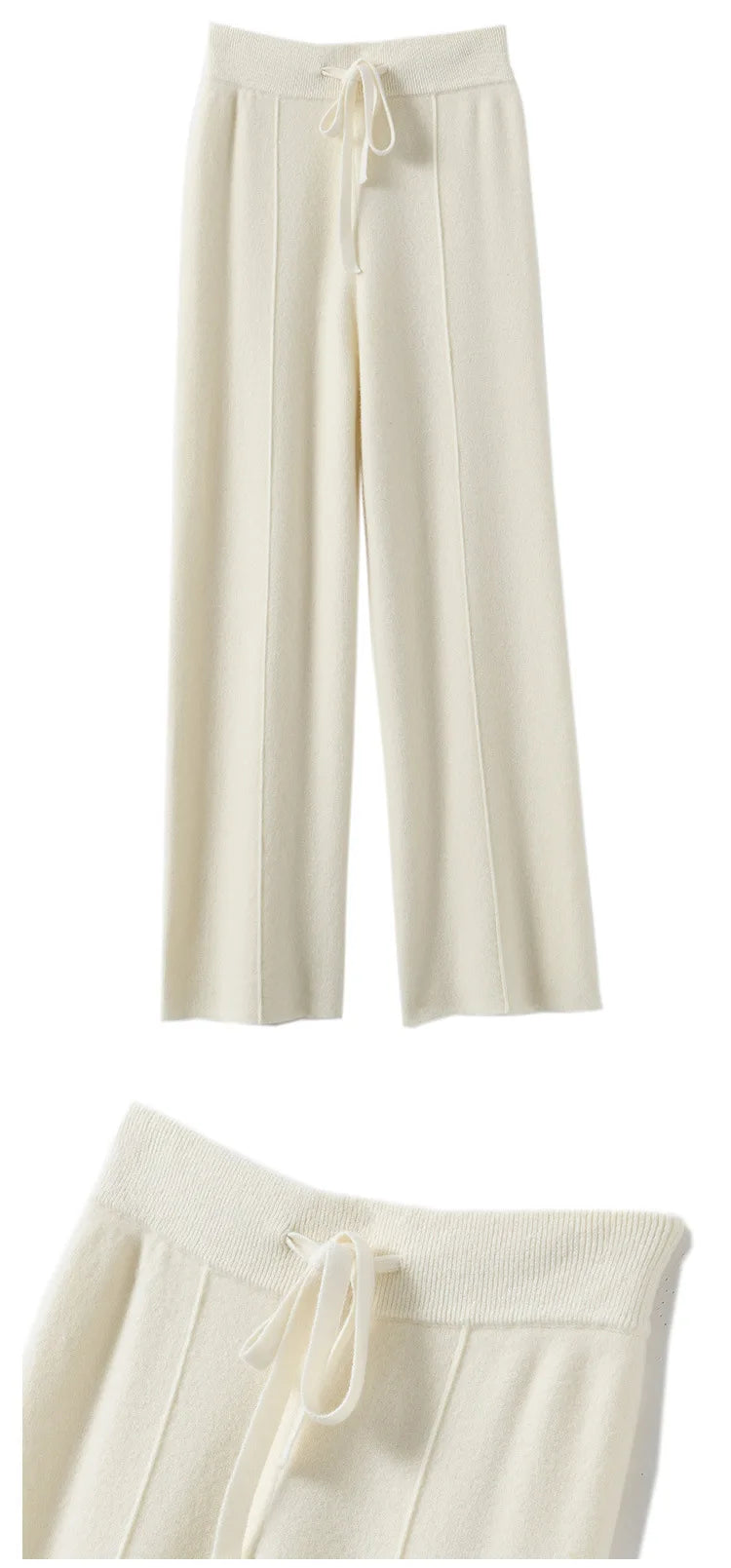 Basic Soft Warm Cashmere Knit Trousers
