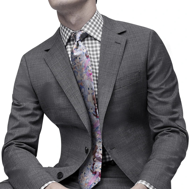 Anime cartoon printing men's tie unisex casual creative tie