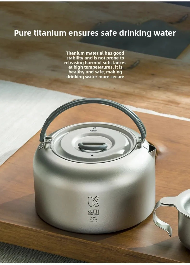 Keith Titanium Kettle with Folding Handle