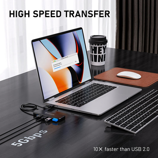 Minisopuru USB HUB 4 Port USB 3.0 External Splitter Multiple Expand High Speed