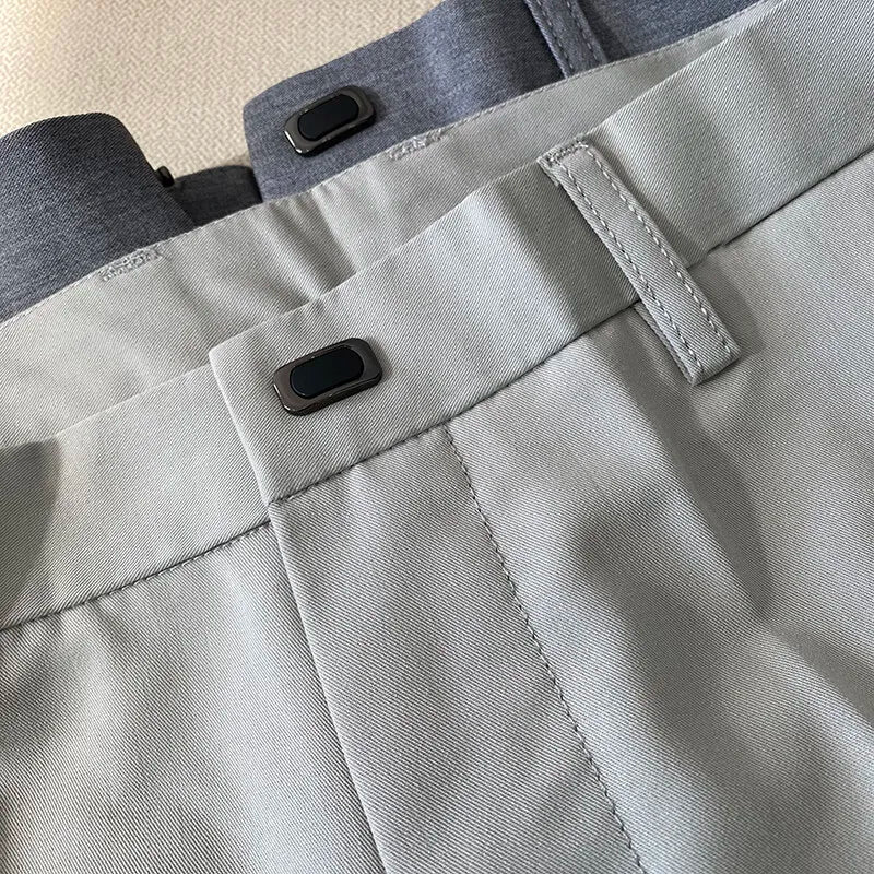 Men Dress Pants Thin Suit Pants Stretch Slim Formal Trousers